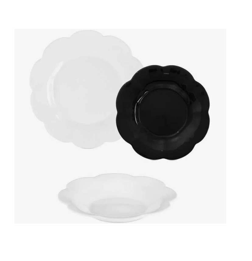 Сервиз столовый FLORE OPAL&BLACK 18пр ОАЭ V0400 Сервиз столовый FLORE OPAL&BLACK 18пр ОАЭ V0400