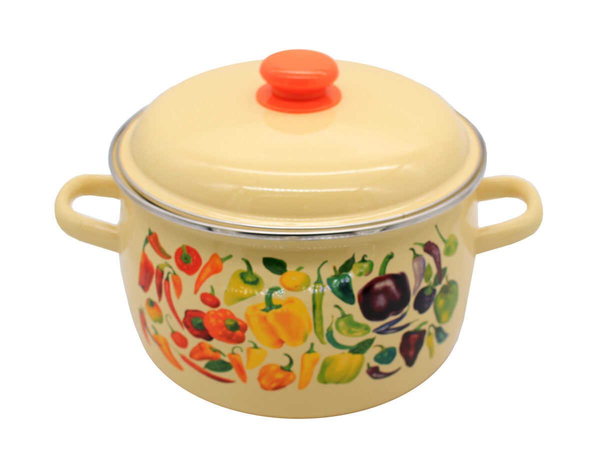 Кастрюля 5,5л Перцы палевая 1MC221P