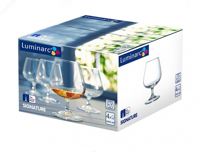 Набор фужеров Luminarc 4шт 410мл для коньяка Сигнатюр J2934 